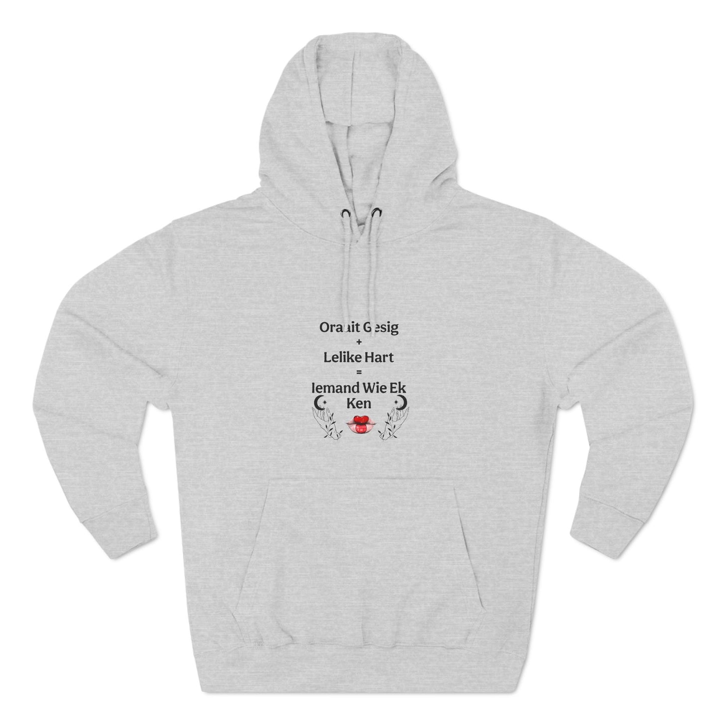 Oraait Gesig - Three-Panel Fleece Hoodie