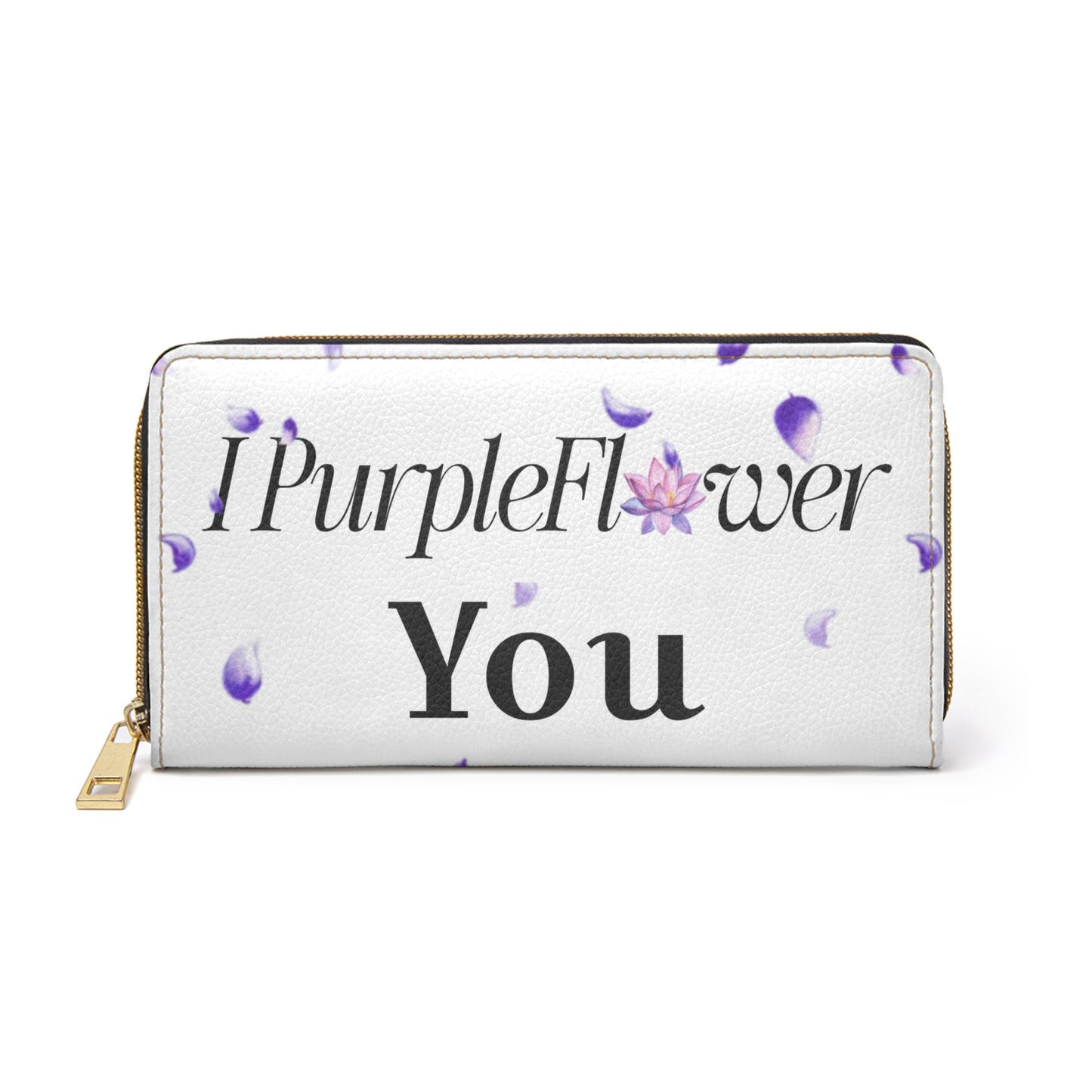 I PurpleFlower You - Zipper Wallet