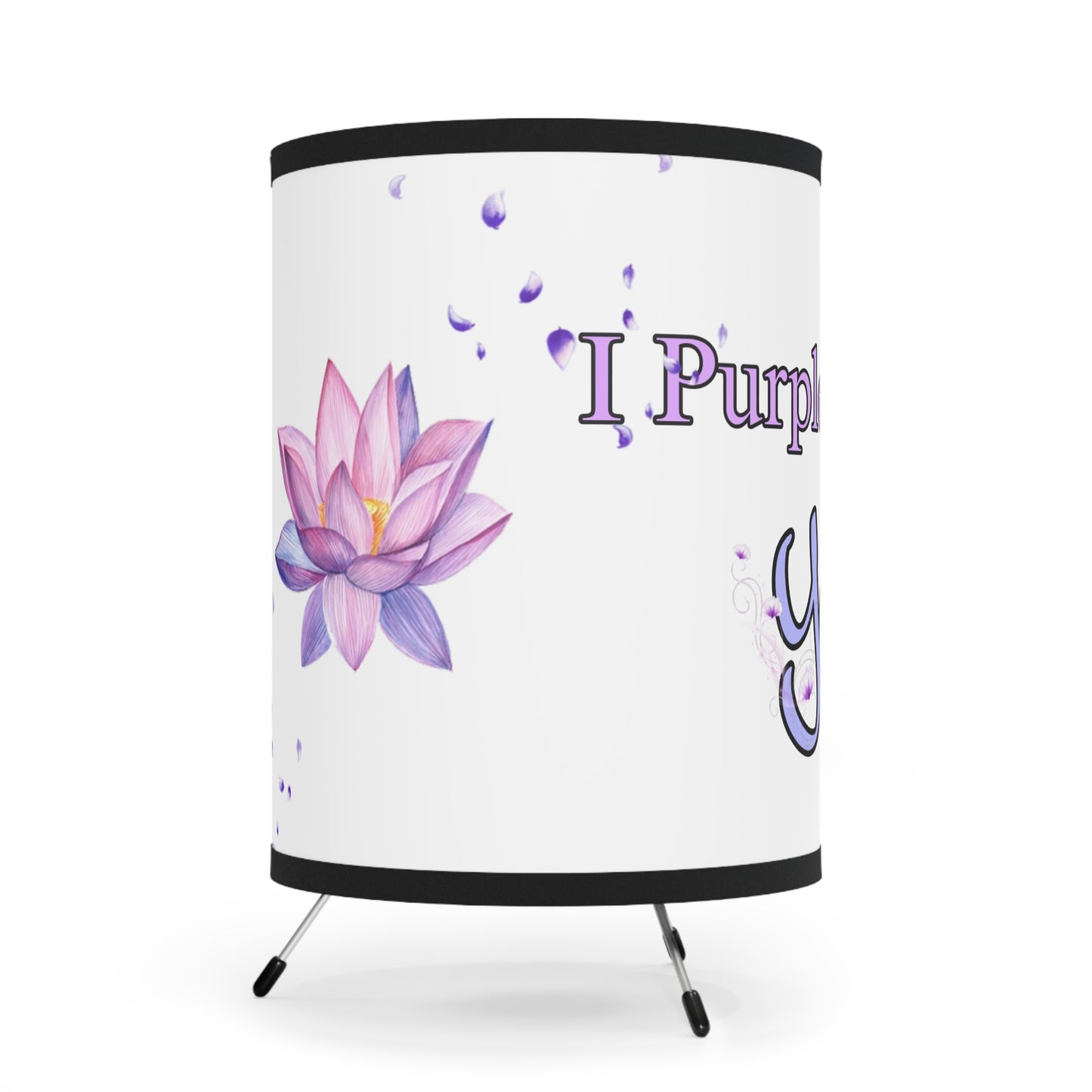 I PurpleFlower You - Tripod Lamp with High-Res Printed Shade, US\CA plug