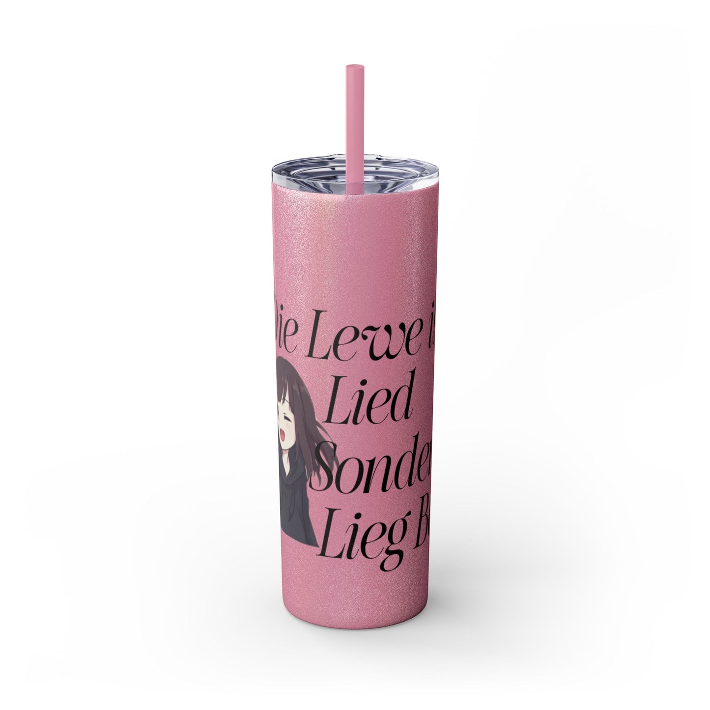 Lieg Bek - Skinny Tumbler with Straw, 20oz