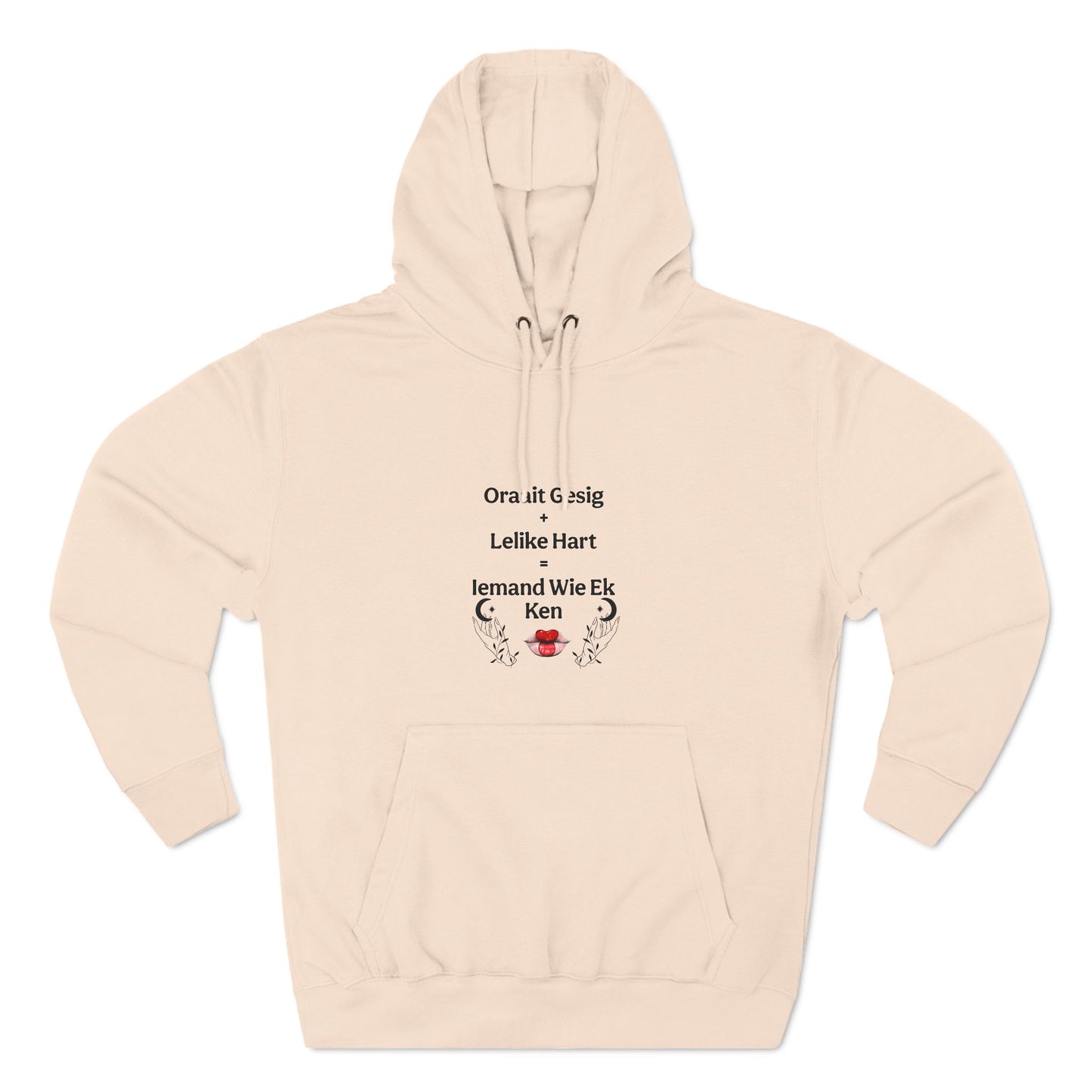 Oraait Gesig - Three-Panel Fleece Hoodie