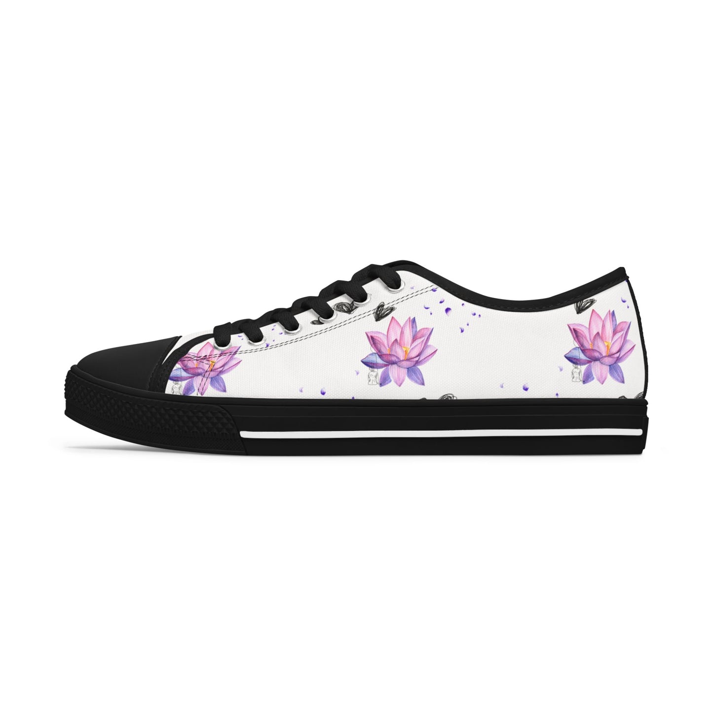 I Purpleflower You - Women's Low Top Sneakers