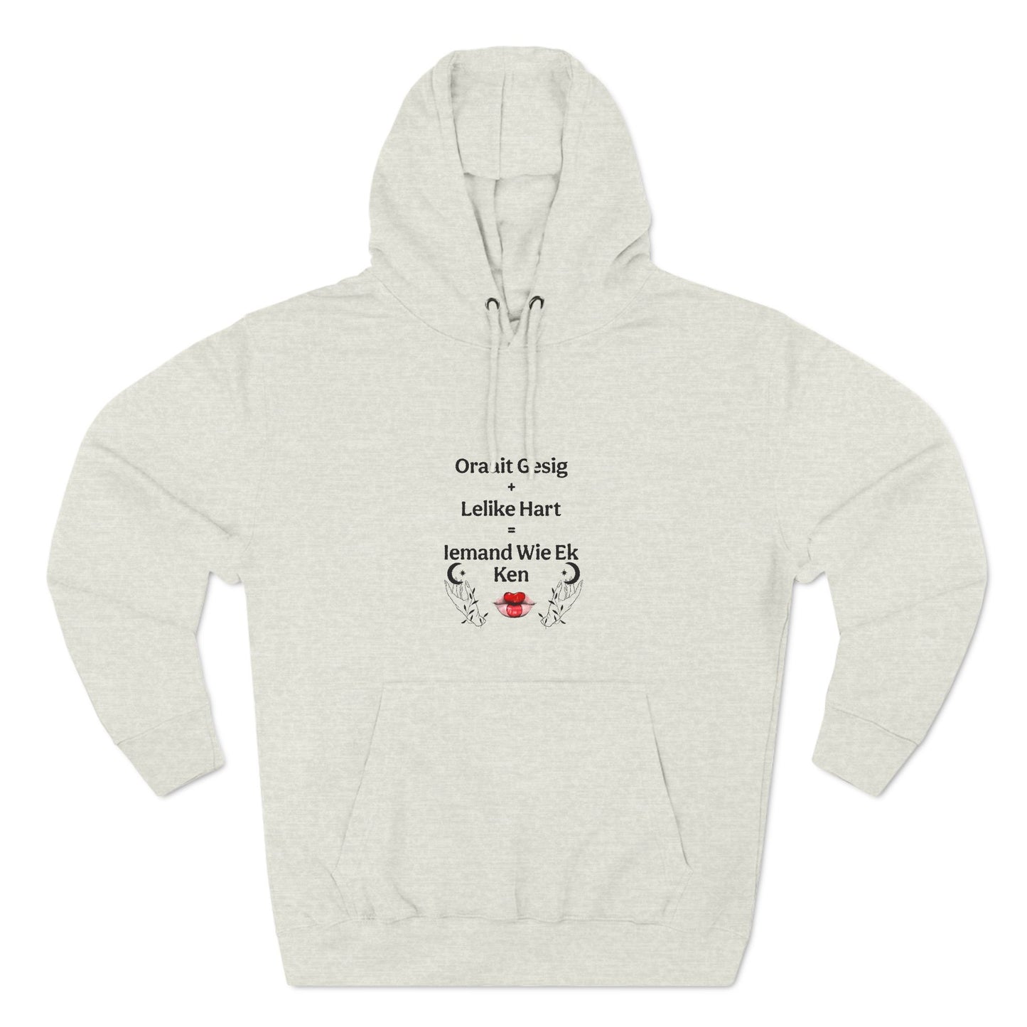 Oraait Gesig - Three-Panel Fleece Hoodie