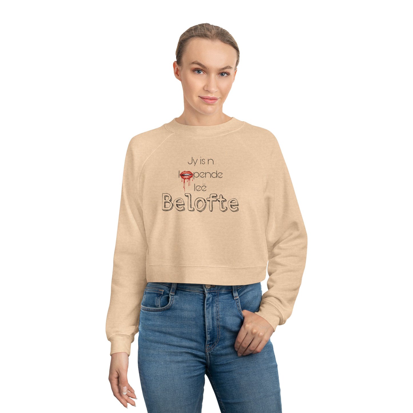 Jys n loopende leë belofte - Women's Cropped Fleece Pullover