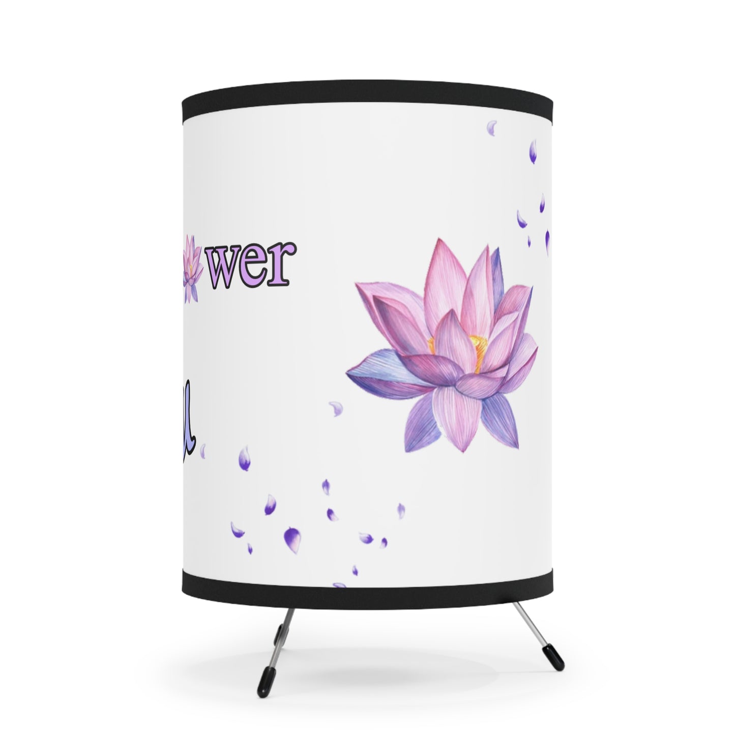 I PurpleFlower You - Tripod Lamp with High-Res Printed Shade, US\CA plug