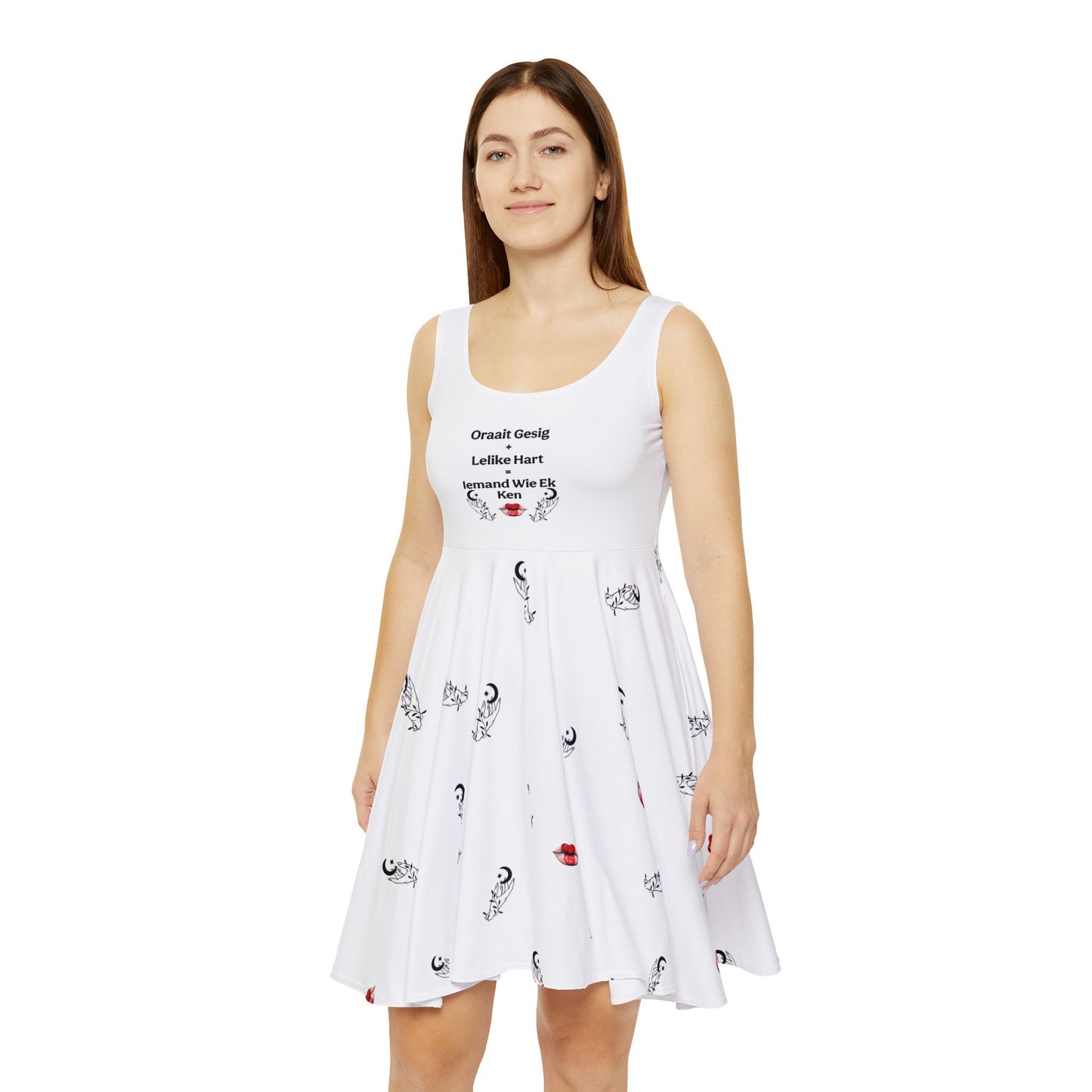 Oraait Gesig - Women's Skater Dress (AOP)