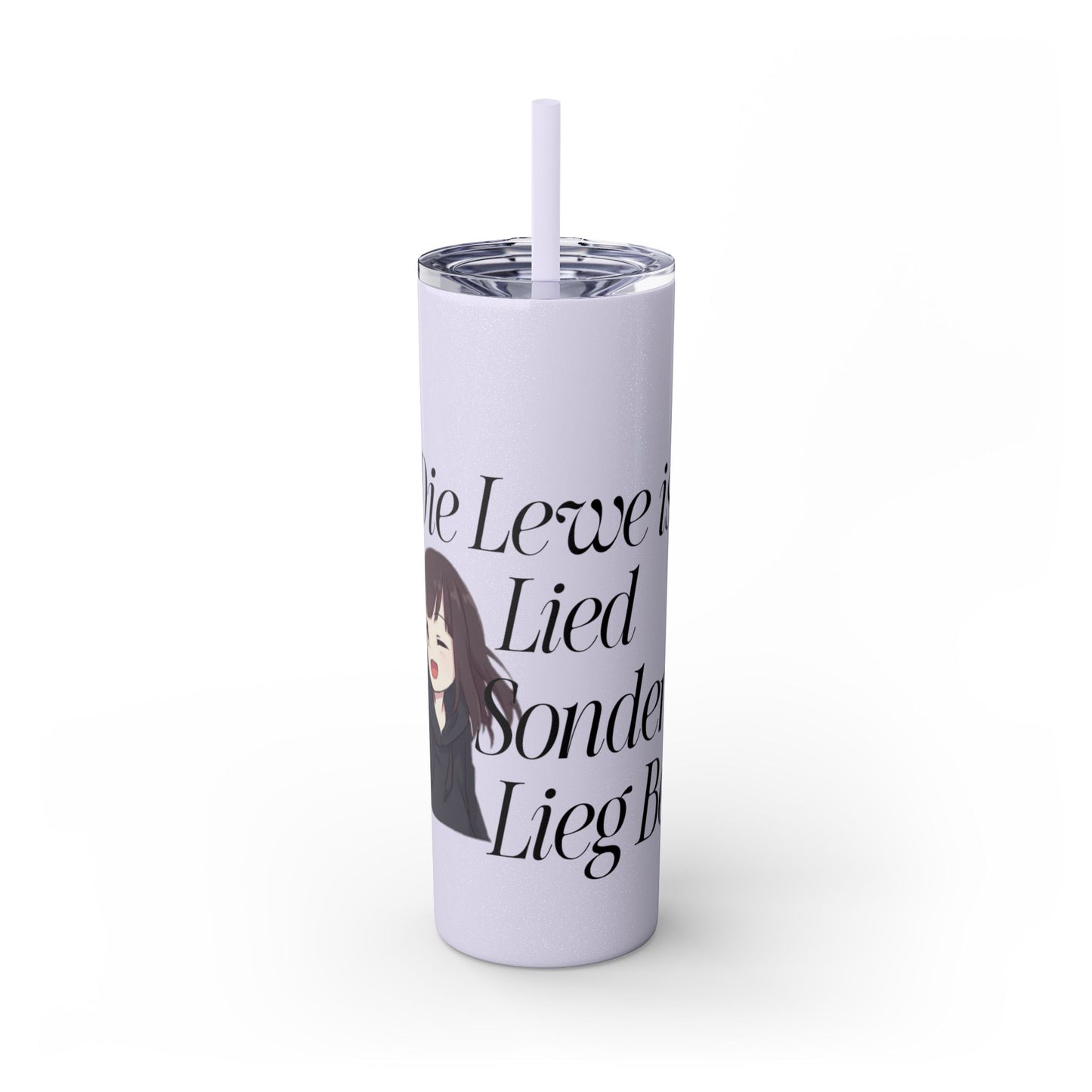 Lieg Bek - Skinny Tumbler with Straw, 20oz