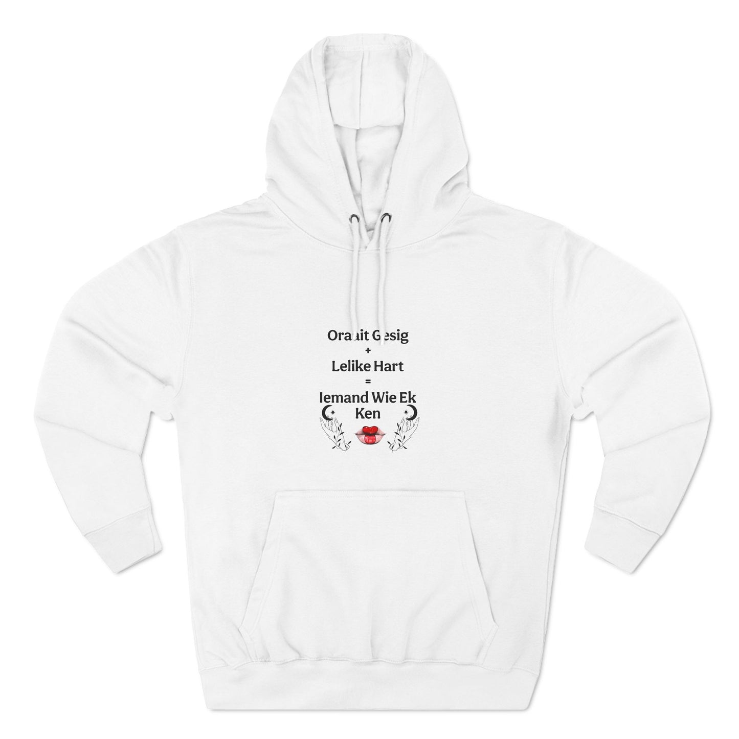 Oraait Gesig - Three-Panel Fleece Hoodie