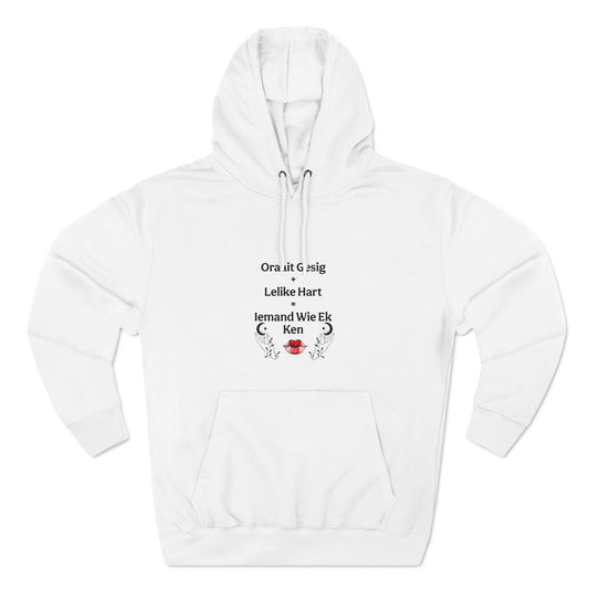 Oraait Gesig - Three-Panel Fleece Hoodie