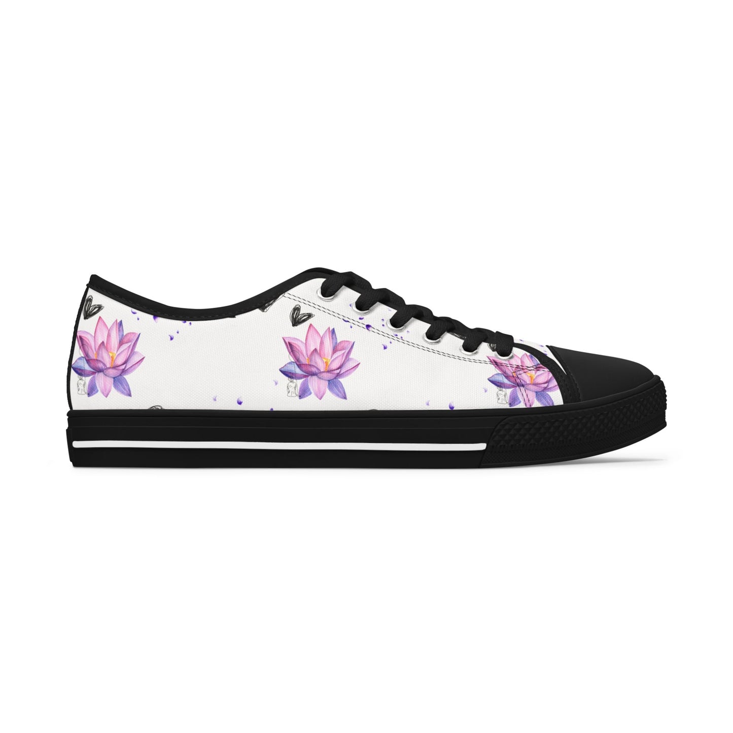 I Purpleflower You - Women's Low Top Sneakers