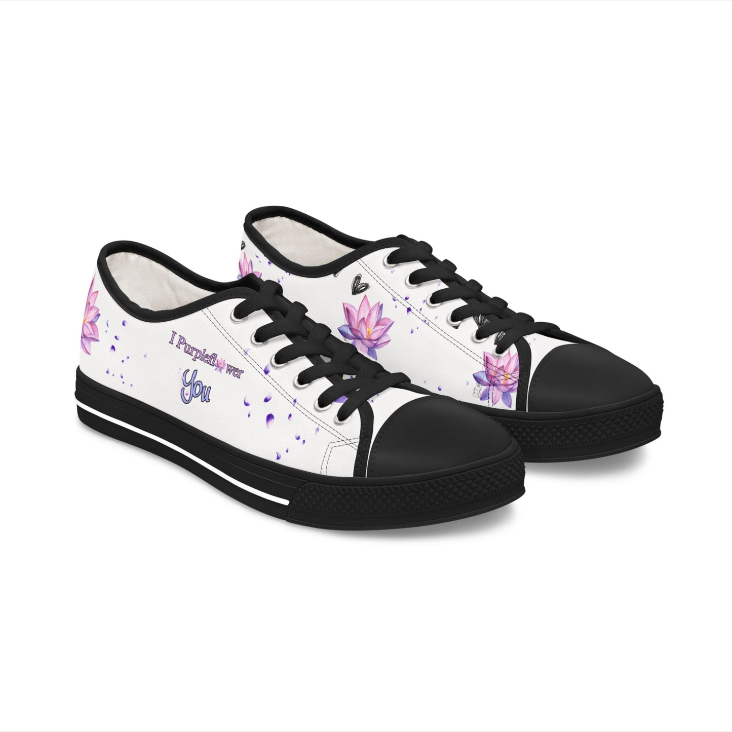 I Purpleflower You - Women's Low Top Sneakers