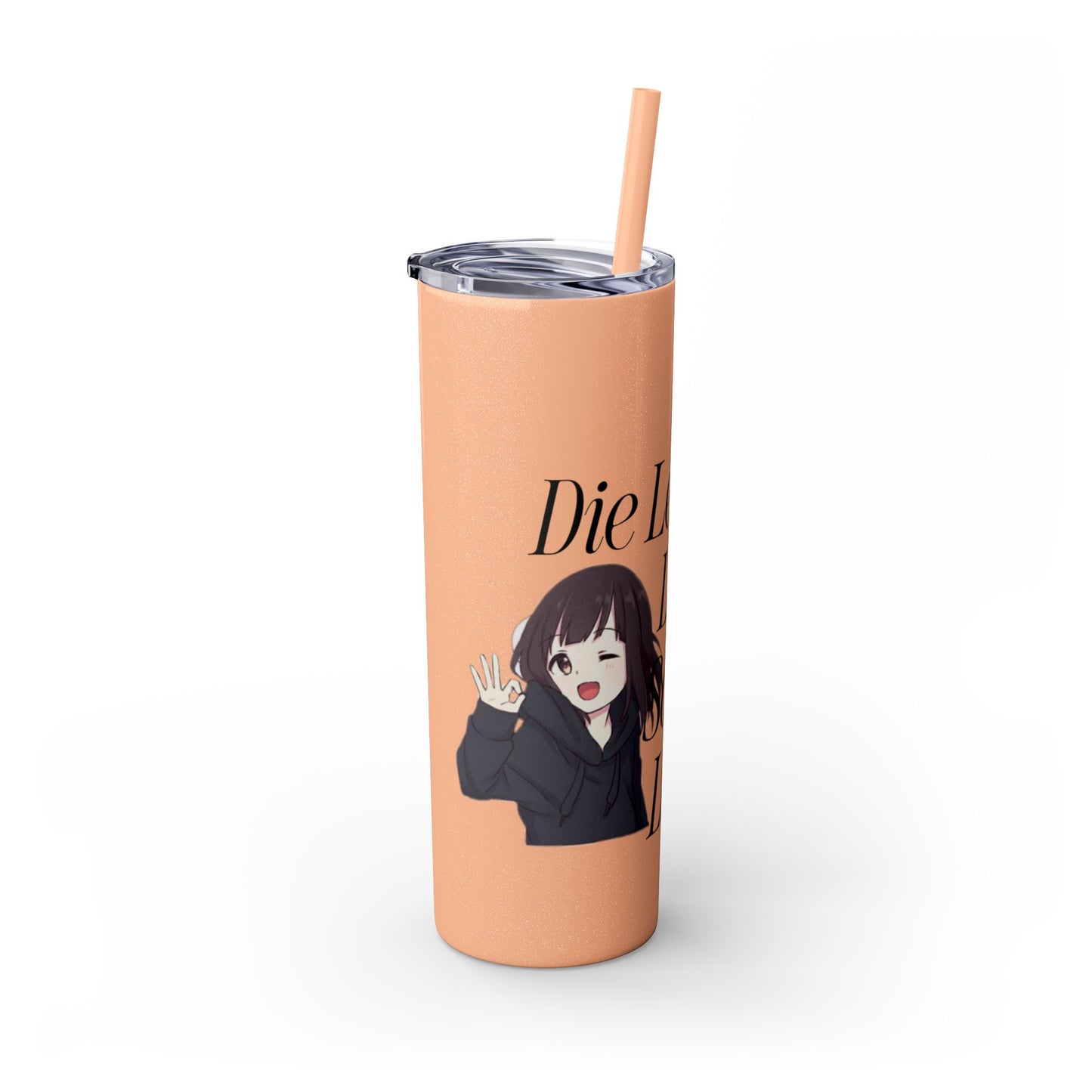 Lieg Bek - Skinny Tumbler with Straw, 20oz