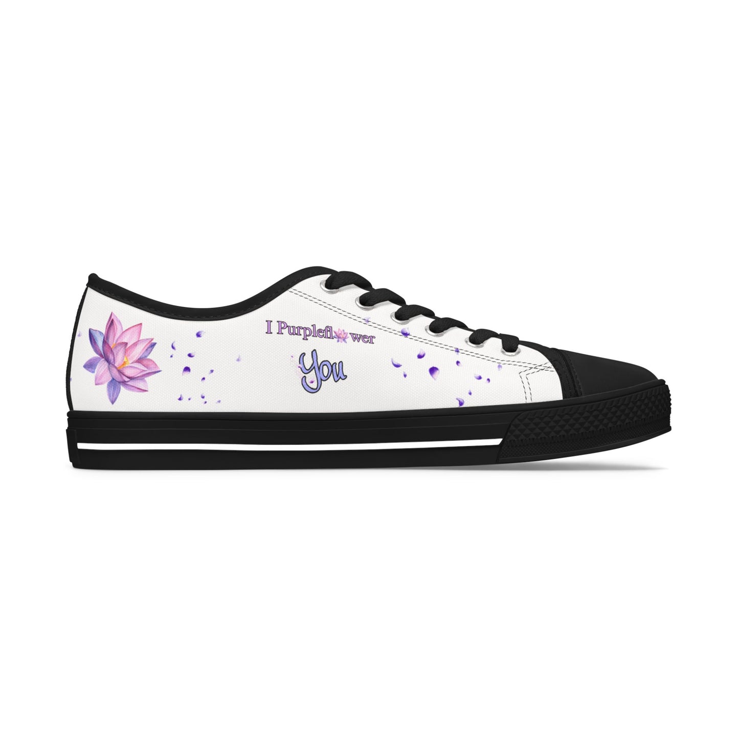 I Purpleflower You - Women's Low Top Sneakers